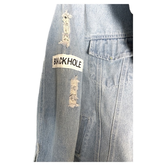 Sold - KAWAII NATION BTS K-POP Where Is My Mind Patch Distressed Denim Jacket - Picture 12 of 13